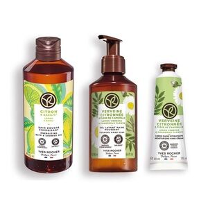 YVES ROCHER 3pcs Set Lemon/Basil & Lemon Verbena/Chamomile Flower